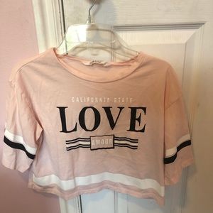 Pink crop top